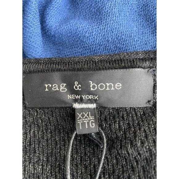 Rag‎ & Bone Men’s Drew Pullover Long Sleeve Gray Crew Neck Sweater SZ XXL - Picture 4 of 8